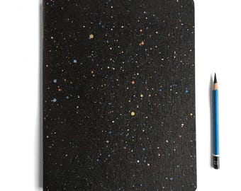 Diario spaziale dipinto a mano: taccuino da disegno galattico, quaderno d'arte unico