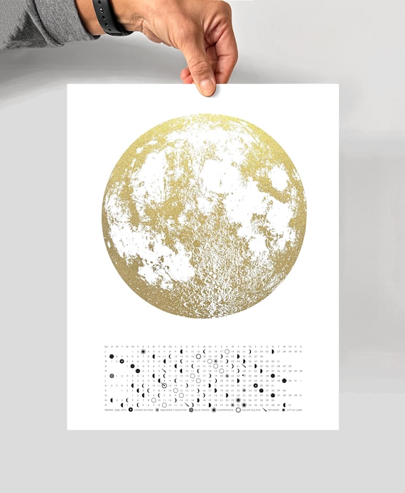 2026 TYPE-MOONカレンダー 2026 Full Moon Japanese Prints Oversize Wall Calendar – 13.4