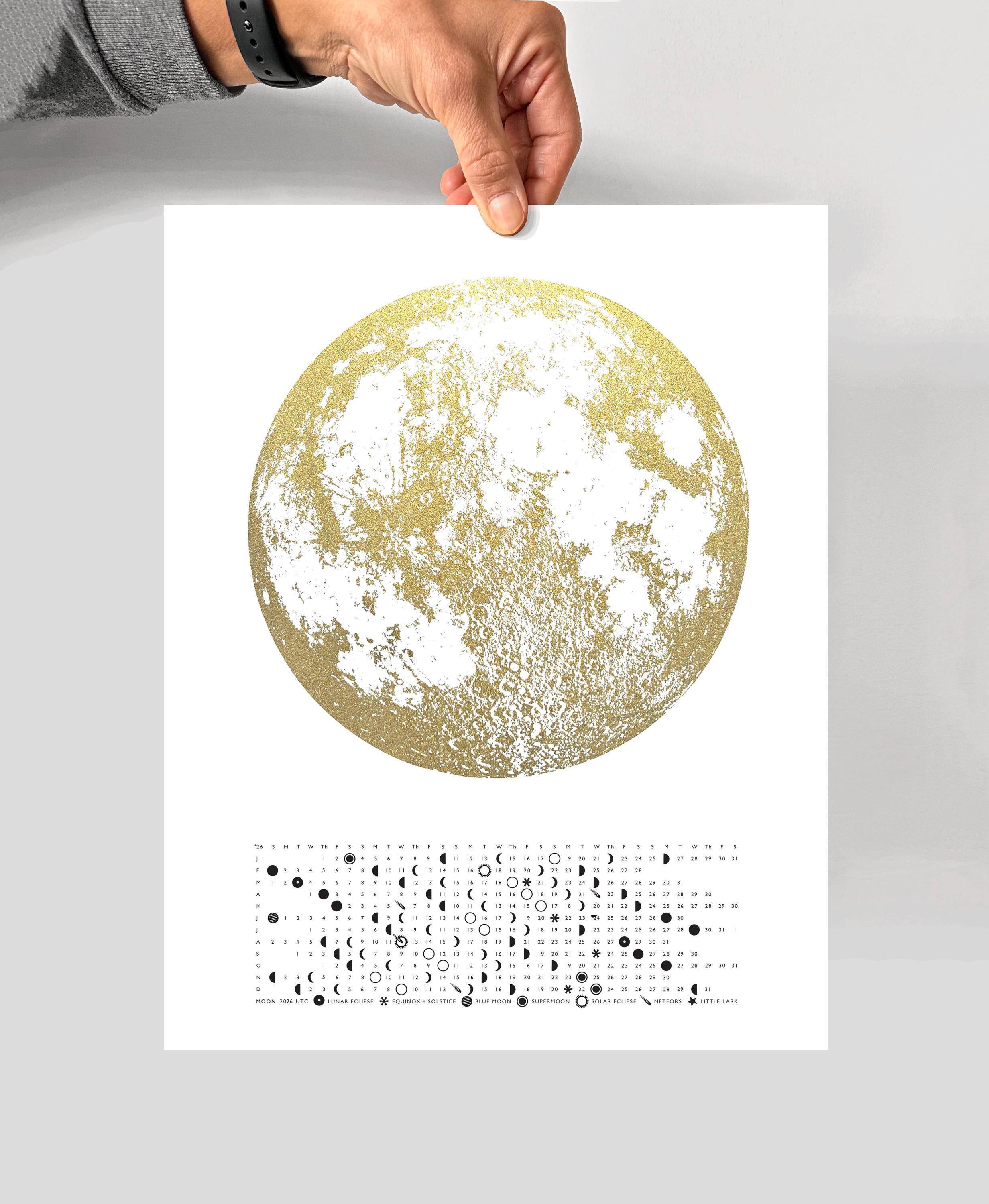 2026TYPE-MOONカレンダー 2026 Lunar Calendar Printable, Digital Download Astrology Print