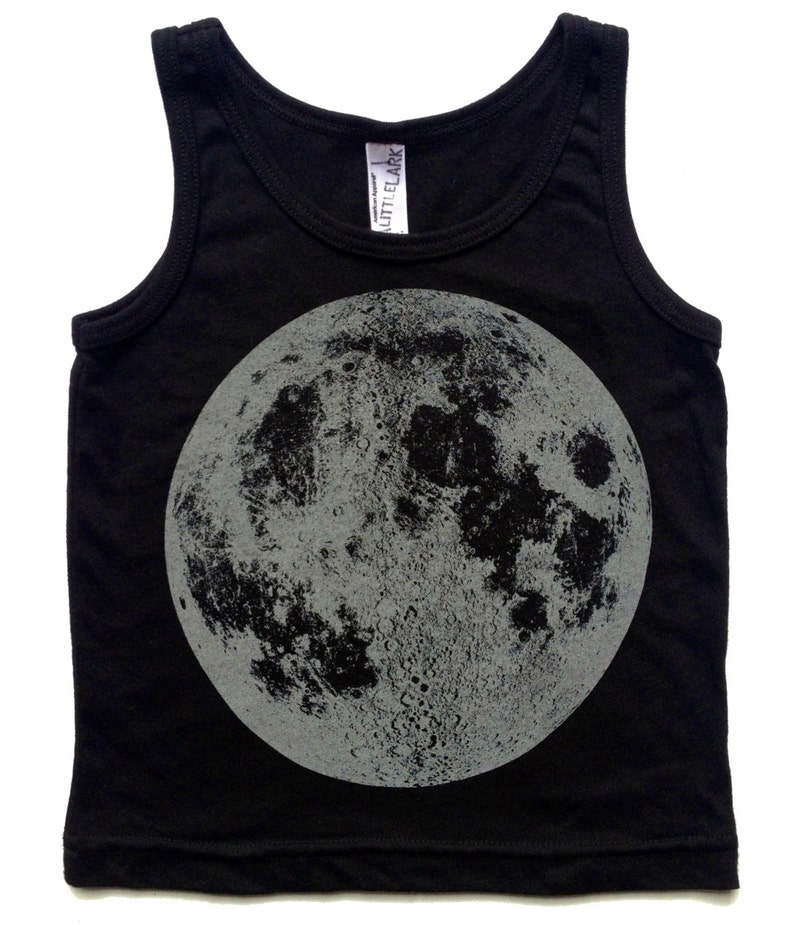 SALE Kids Moon Tank Top Kids Full Moon Shirt Moon Summer Etsy