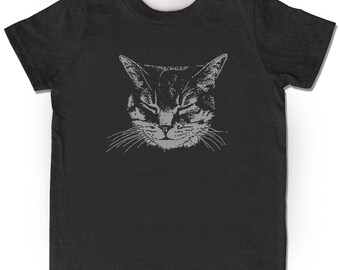 Purple Cat Shirt, Women's Clothing, Cat T-shirts, Kitty
