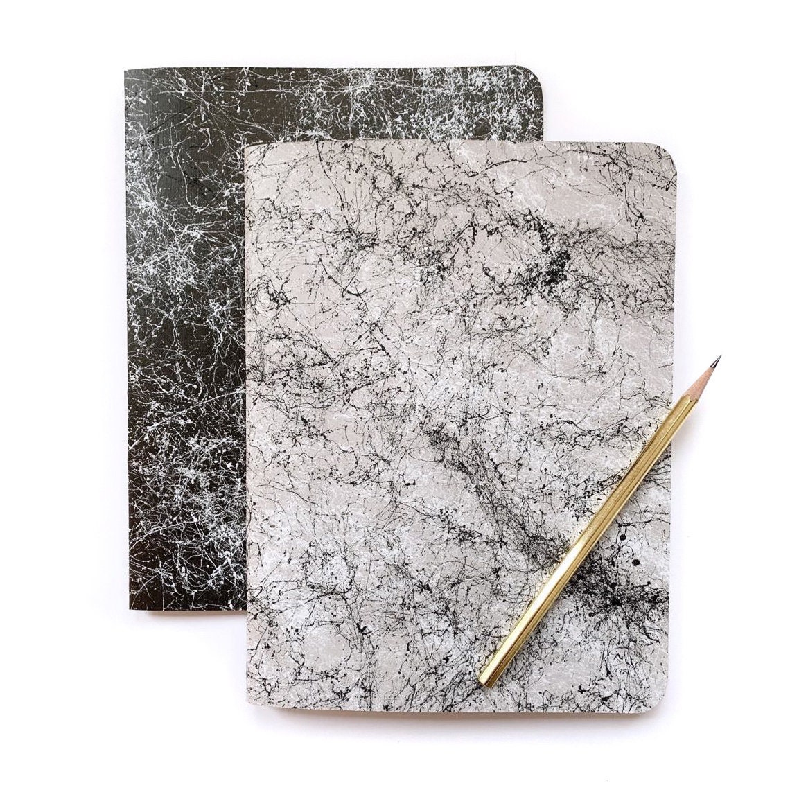 Marble Notebook Marble Journal Marble Guestbook Hand | Etsy