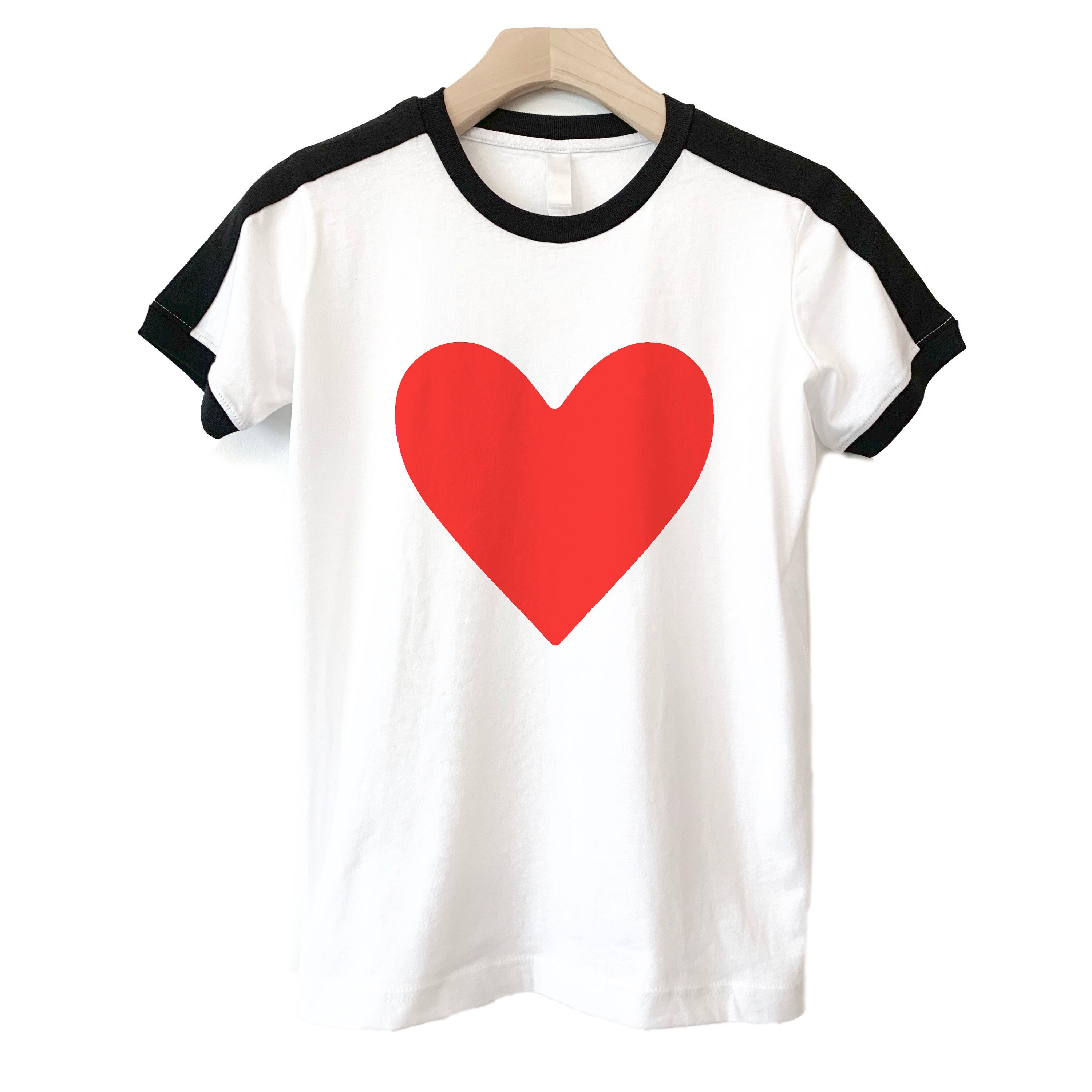 Tシャツ・カットソー RONRON HEART POCKET OVER FIT LONG SLEEVE T SHIRT RED RONRON MULTI STRIPE HEART POCKET OVER FIT LONG SLEEVE T