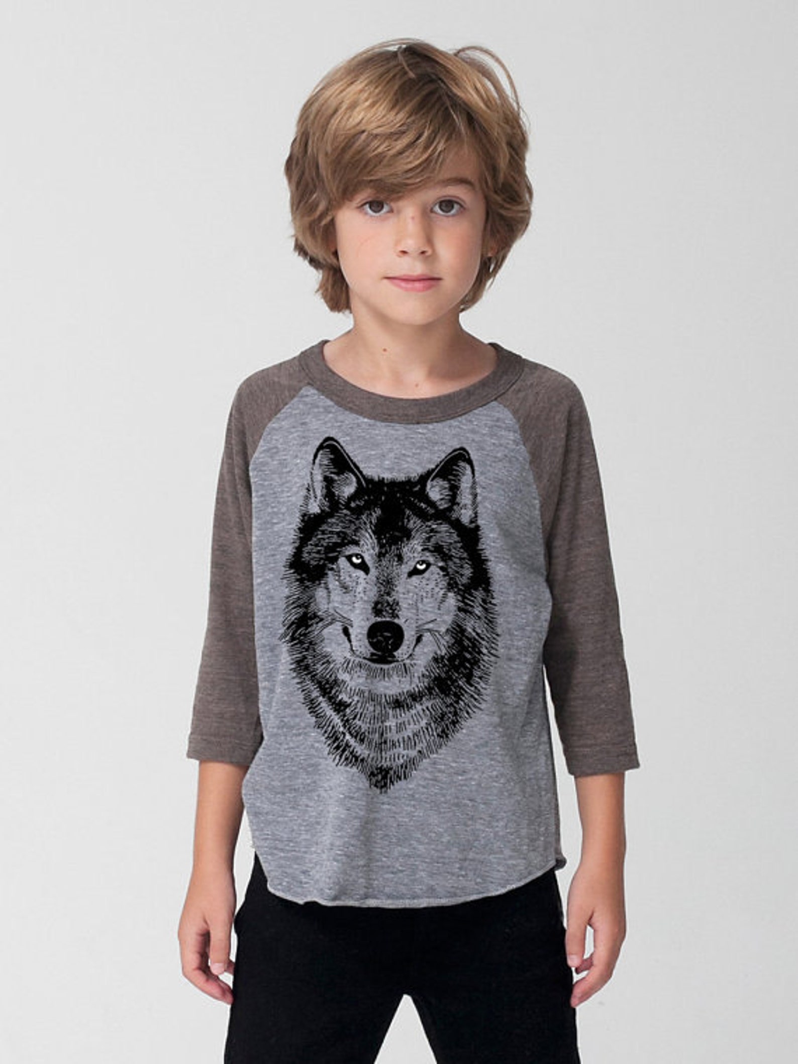 Wolf Shirt For Children Kids Clothing Wolf Tee Wolf Etsy