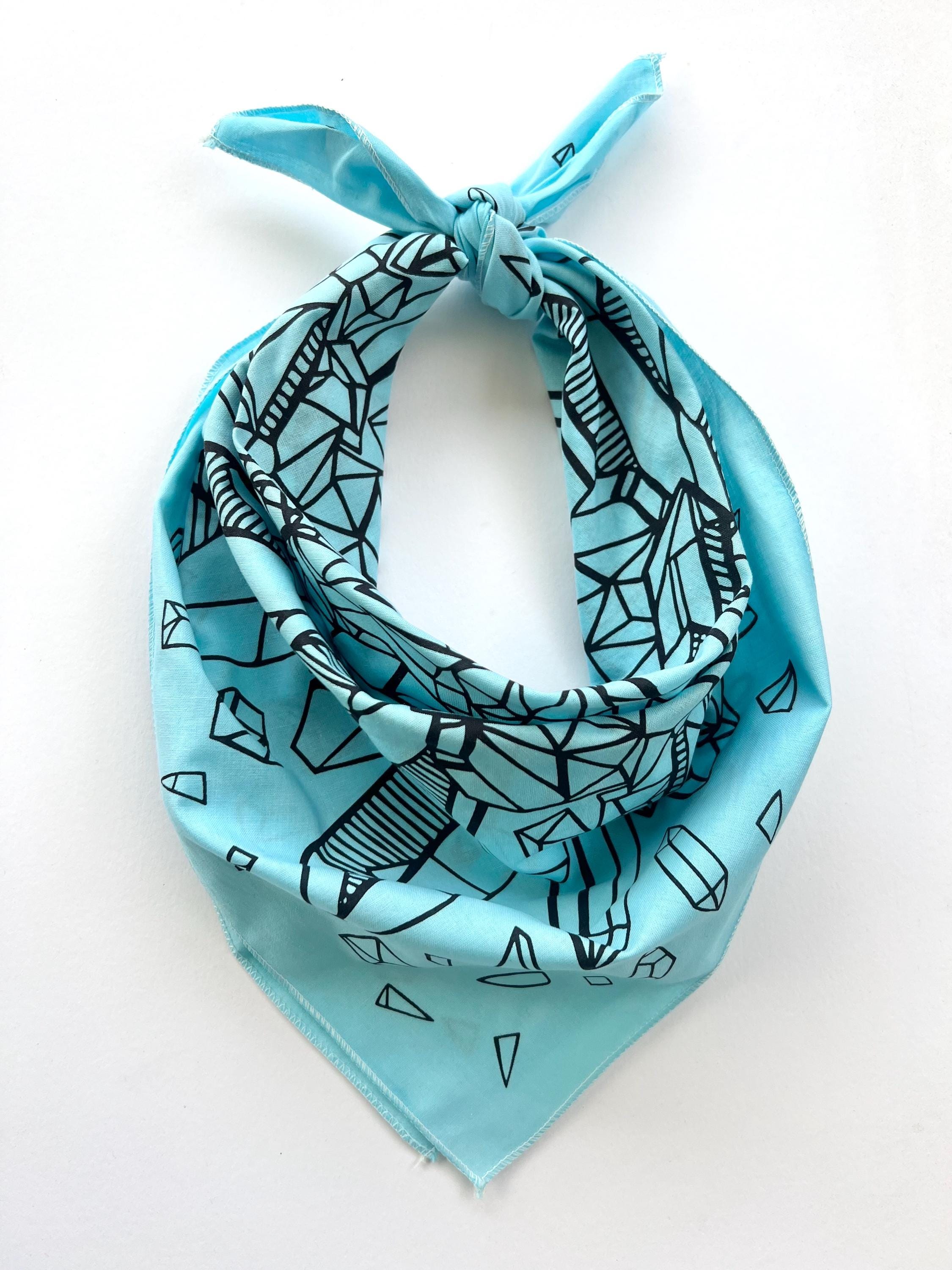 Crystal Bandana: Hand Screen Printed Tarot Card Cloth - Metallic