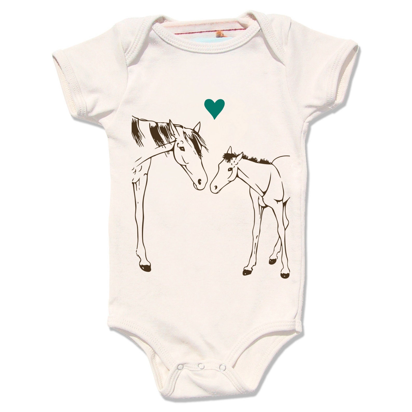 Organic Baby Horse Onesie Infant Bodysuit Organic Clothes Etsy