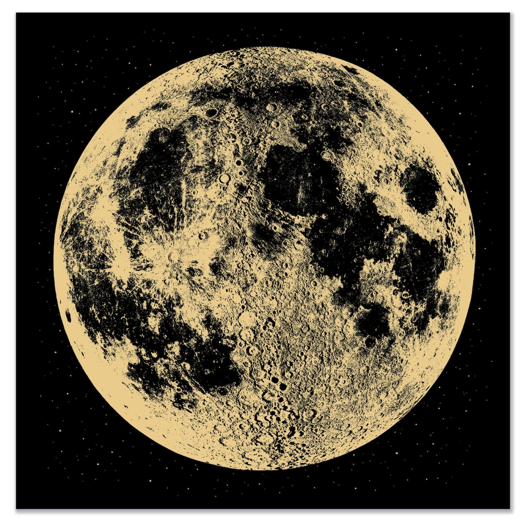 「MOON.」CLARITY ART Moon Print Moon Poster Moon Art Moon Wall Art, Full Moon