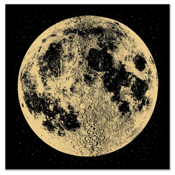 moon print moon art