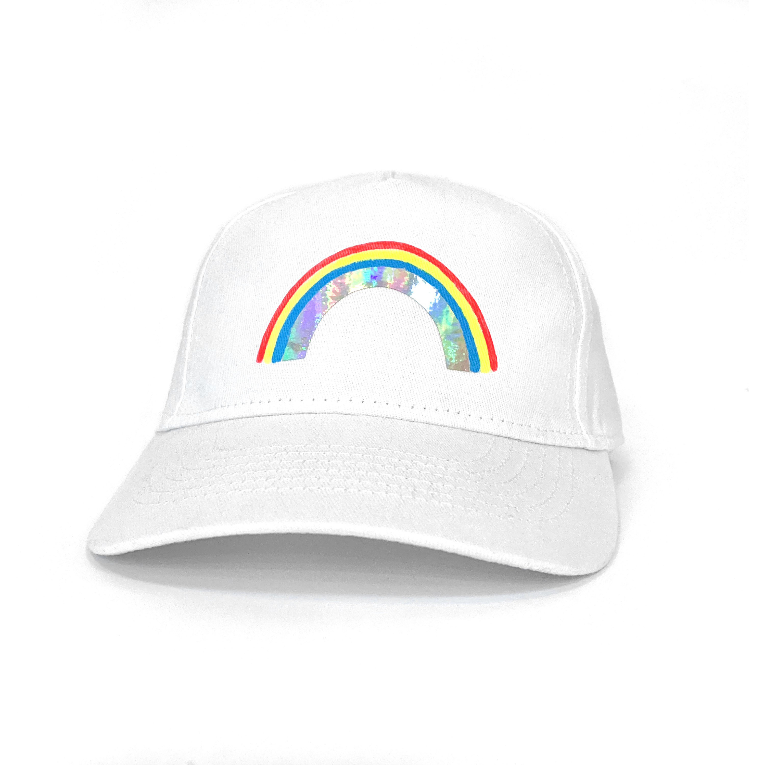 Rainbow Hat Hand Painted Rainbow 