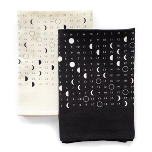 2023 Calendar Towel, 2023 Moon Phase Calendar Kitchen Towel, Moon Phase Chart, Moon Phases Print, Full Moon Calendar, Lunar Calendar image 3