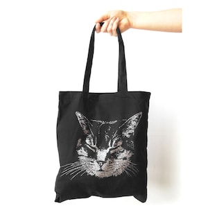 Moon Tote, Full Moon Tote Bag, Hologram Silver Foil Print