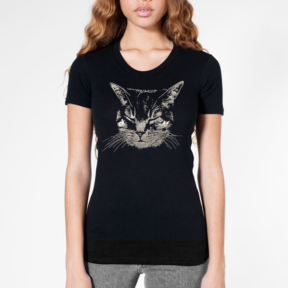 Cat T-Shirt Womens Cat Shirt Kitty t-shirt Cat Lovers | Etsy