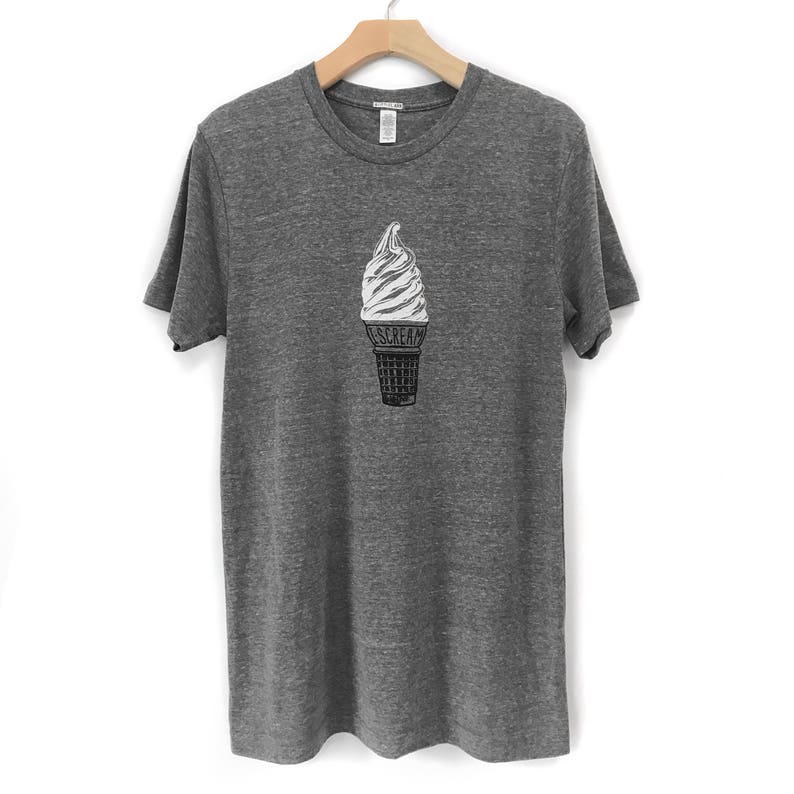 Ice Cream Shirt, Summer Ice Cream, food print, Ice Cream Tshirt, Mens Clothing, Ice Cream Party, Food T-shirts Graphic Tees image 1