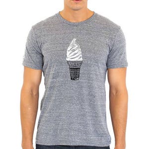 Chemise à la crème glacée, crème glacée dété, imprimé alimentaire, T-shirt à la crème glacée, vêtements pour hommes, Ice Cream Party, Food T-shirts Graphic Tees image 2