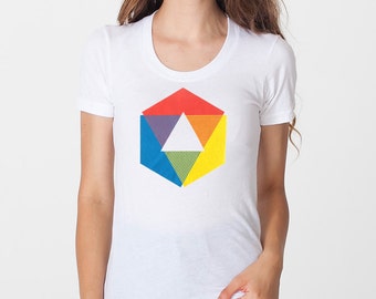 Rainbow shirt, Women's Rainbow Color Wheel Shirt, Rainbow Love Wins Tee T-Shirt, rainbow t shirt, rainbow tshirt, LGBT gift, gift for teen