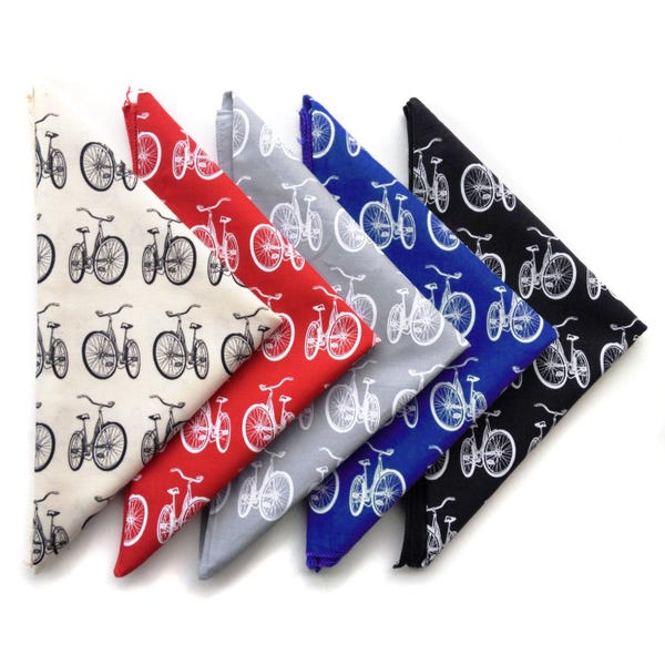 Hand Screen Printed Bike Bandana: 100% Cotton Scarf