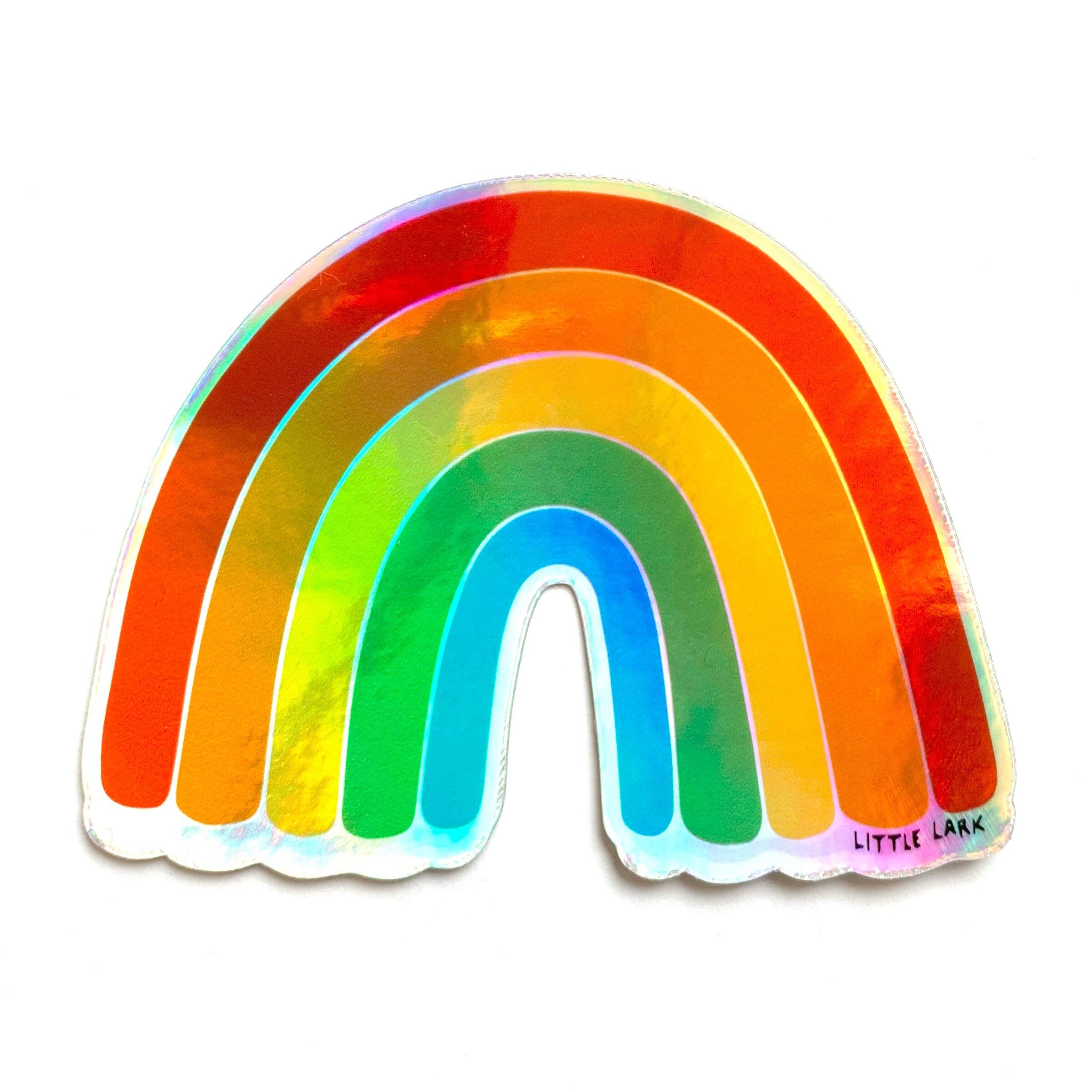 Hologram Rainbow Stickers, 3 inch rainbow sticker, rainbow party favors, sticker collector
