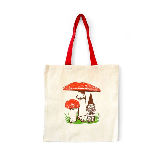 Mushrooms Bag Set - Tote and Coin Bag fungi market shopping grocery ec –  Zen Threads