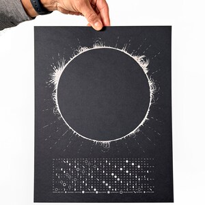 2024 Moonlight Moonrise Lunar Calendar, 2024 Blue Moon Calendar, 2024 Moon Phases, Silver Moon Art Print image 9