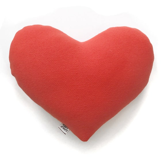 Red Love Heart Pillow Valentine Gift Love Pillow Wool Etsy