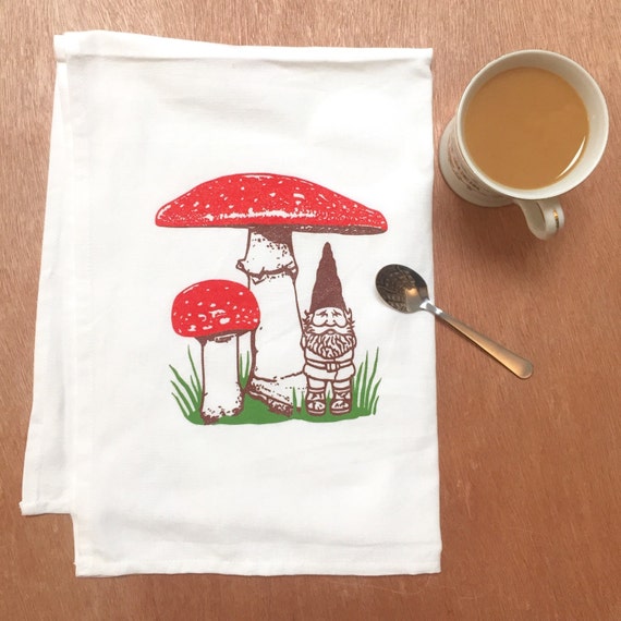 Mushroom Garden Tea Towel Mushroom Garden Tea Towel