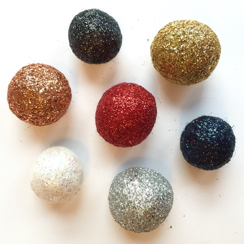 Bulk Glitter Wool Felt Balls Sparkle Decoration for Home or Etsy