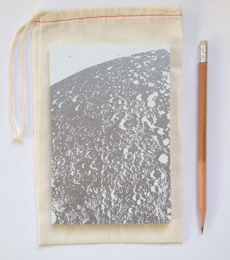 Moon Journal, Small blank notebook, Moon notebook, moon journals, pocket size notebook, travel journal, gold moon silver copper moon image 5