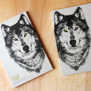 Wolf Journal : petit carnet vierge avec du papier recyclé