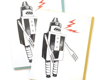 Robotwenskaarten | Een robotontwerp bouwen | Gemaakt in Portland, Oregon | Gerecycled papier