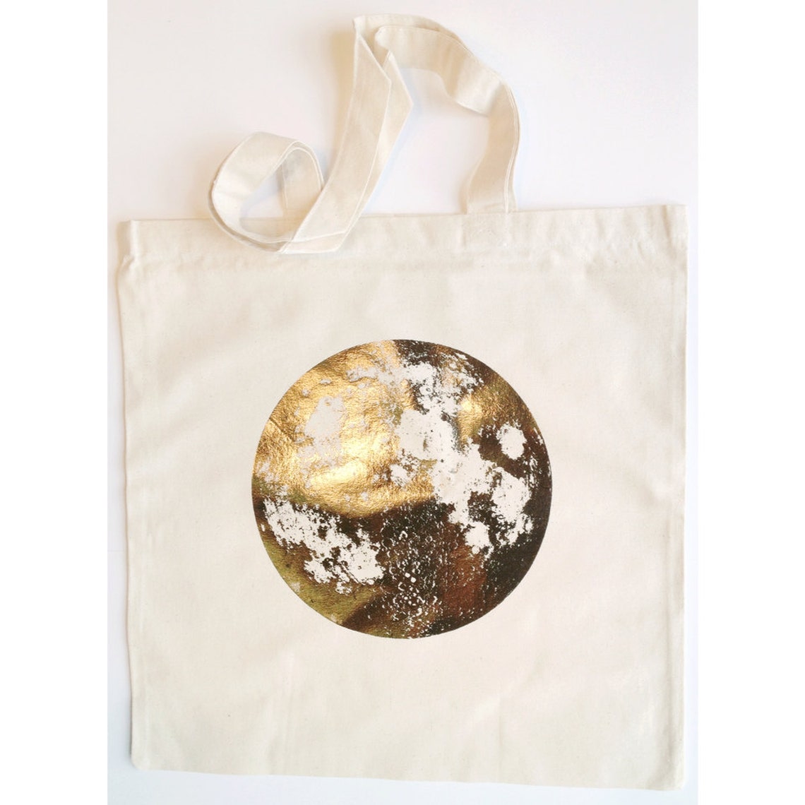 Tote Bag Moon Tote Bag Full Moon Book Bag Moon Tote Space | Etsy