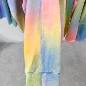 Misty Rainbow Sweatshirt, Hand Painted Rainbow Shirt, Rainbow Colors image 8