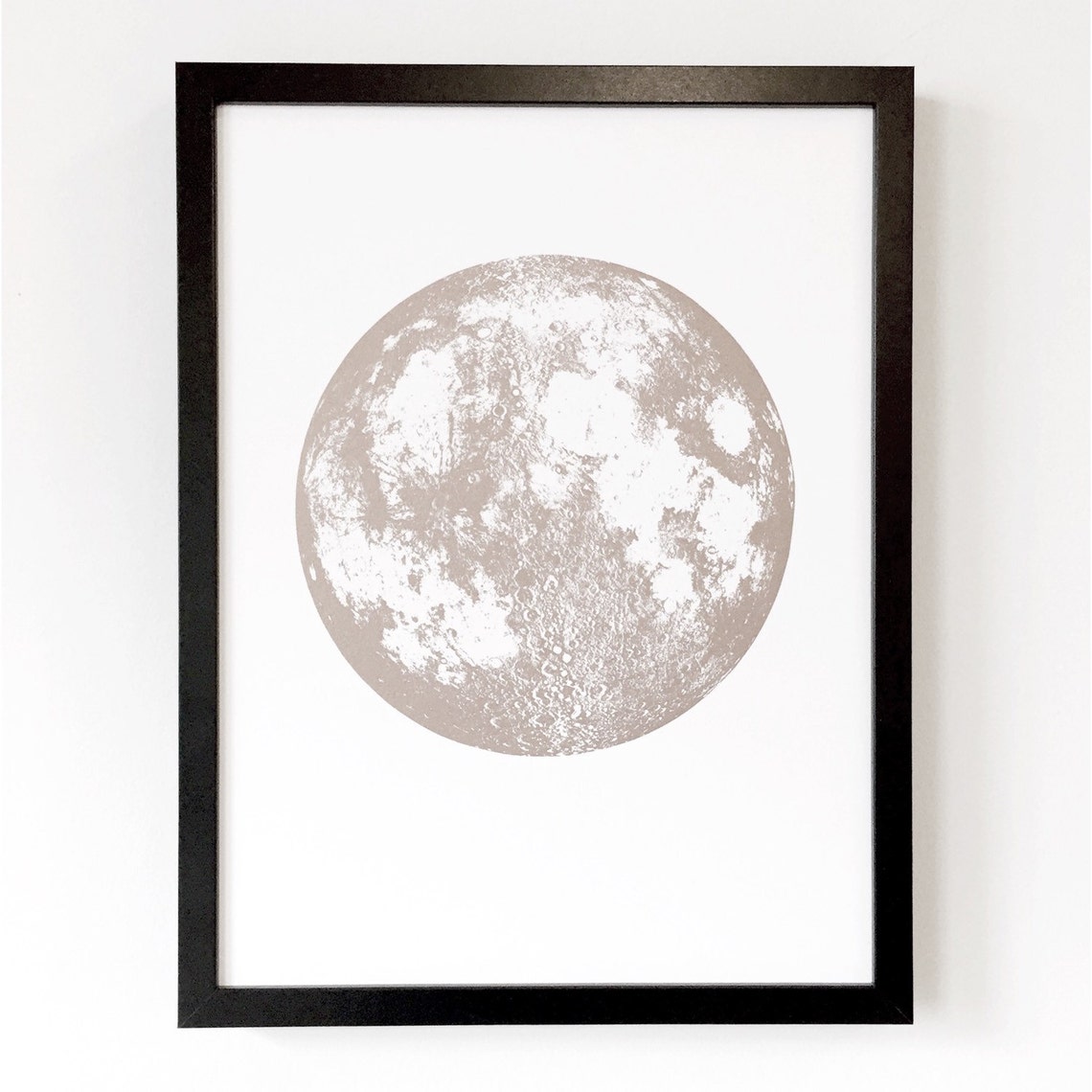Wall Decor Moon Art Print Full Moon Moon Wall Art Printed Etsy
