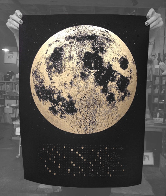 Moon Print Moon Poster Moon Art Moon Wall Art, Full Moon, Gold Moon, Space  Print, Boho Metallic Ink Stellar, Luna Lunar Wall Art Space Stars -   Canada