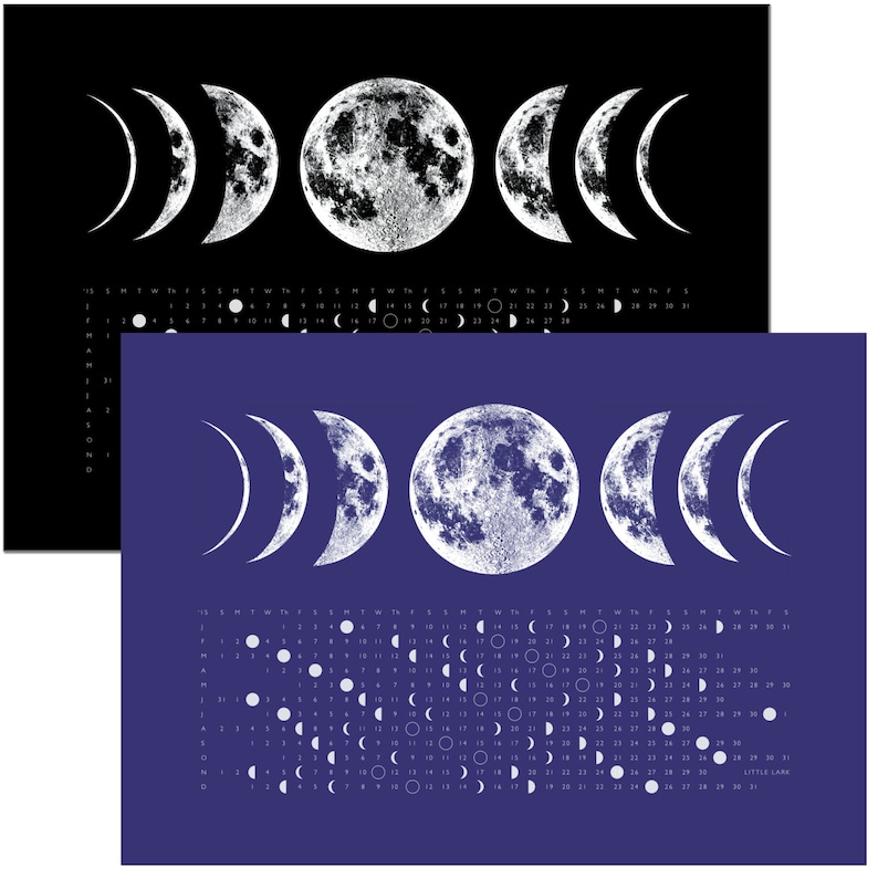 2023 Calendar Towel, 2023 Moon Phase Calendar Kitchen Towel, Moon Phase Chart, Moon Phases Print, Full Moon Calendar, Lunar Calendar image 5