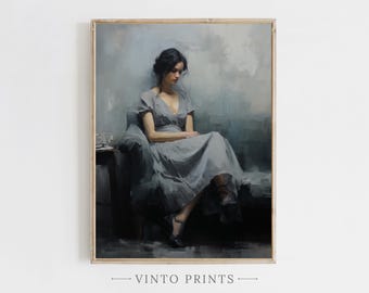 Vintage Woman Portrait Print | Antique Lady Art (Digital Download)