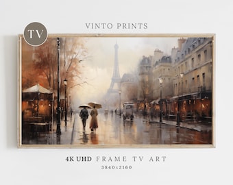 Vintage Paris Cityscape Art | Samsung Frame TV Digital Download