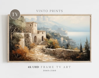 Vintage French Landscape Art for Frame TV | Eze Scenery (Digital Download)