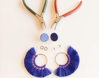 DIY Tassel Earring Kit: Handmade Jewelry Craft for Adults