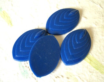 Oval Cabochons, Vintage Cabochon, Blue Cabochon, Flat back Cabochons, Acrylic Cabochons, Eye Cabochons, Patterened Cabochon, Vinatge Plastic