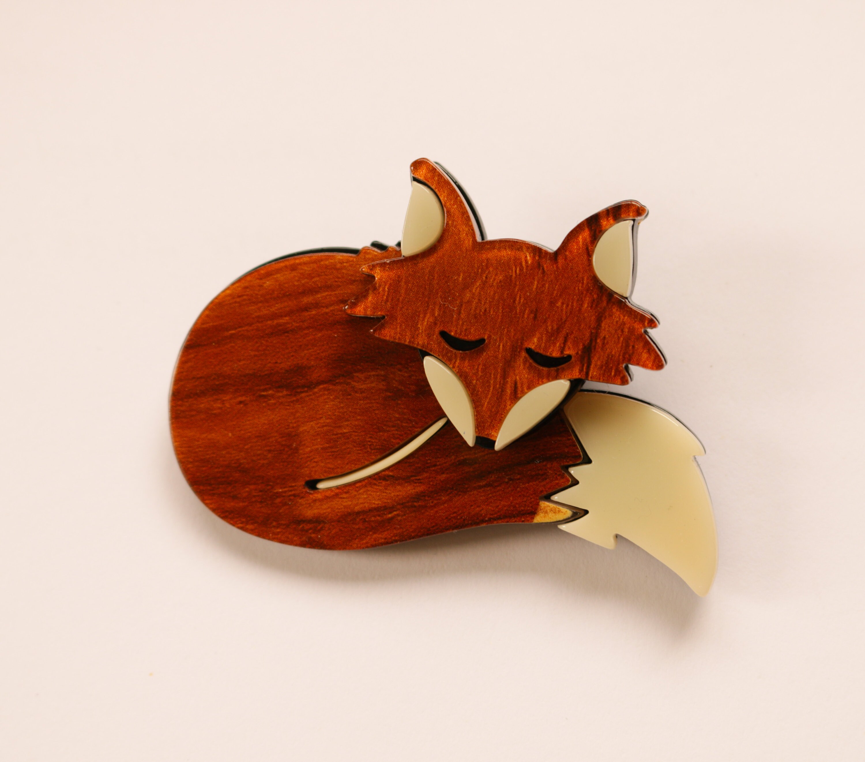 Fox Brooch Pin Acetate Brooch Plastic Brooch Vintage Etsy