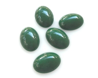 Oval Cabochons, Green Cabochon, Flat back Cabochons, Acrylic Cabochons, Flat bottom Cabochons, Plastic Cabochons Pendant, Dark Green 4