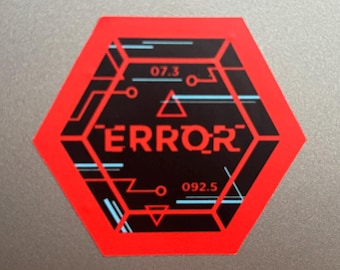 Hexagon Cyberpunk Aufkleber