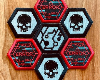 Hexagon Cyberpunk Aufnäher / Patches