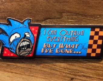 Sanic Panic - Vinyl Stickers - Gaming Hedgehog Parody