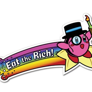 Eat the Rich - Nerdy Gifts - Gamestonks - Laptop Stickers - Anti Capitalism -  Adulting Stickers