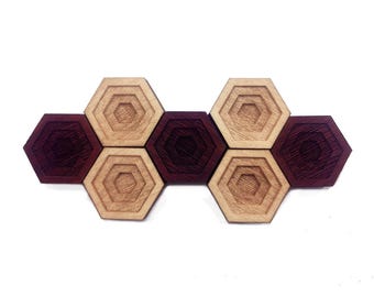 Build-A-Set Hartholz Hex Magnete - Tolles Einweihungsgeschenk