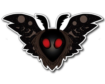 Mothman Sticker - Cryptid Decals Nerdy Spooky Monsters Laptop Stickers Decals