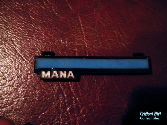 Glowing Mana Bar Pin video game jewelry geek pendant health bar