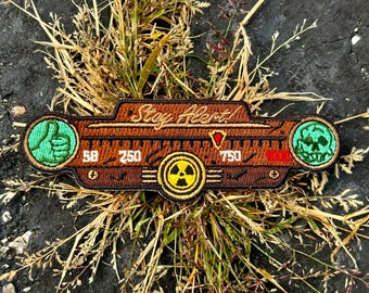 Bleib wachsam! - Geiger Meter - Nukleares Ödland - Gaming Aufnäher