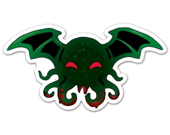 Cutethulu Sticker - Cthulhu Abziehbilder Nerdy Gruselige Monster Laptop Aufkleber Abziehbilder
